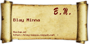 Blay Minna névjegykártya